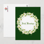 Shamrock Garland Briefkaart (Voorkant / Achterkant)