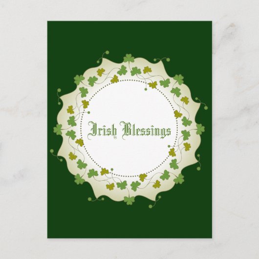 Shamrock Garland Briefkaart (Voorkant)