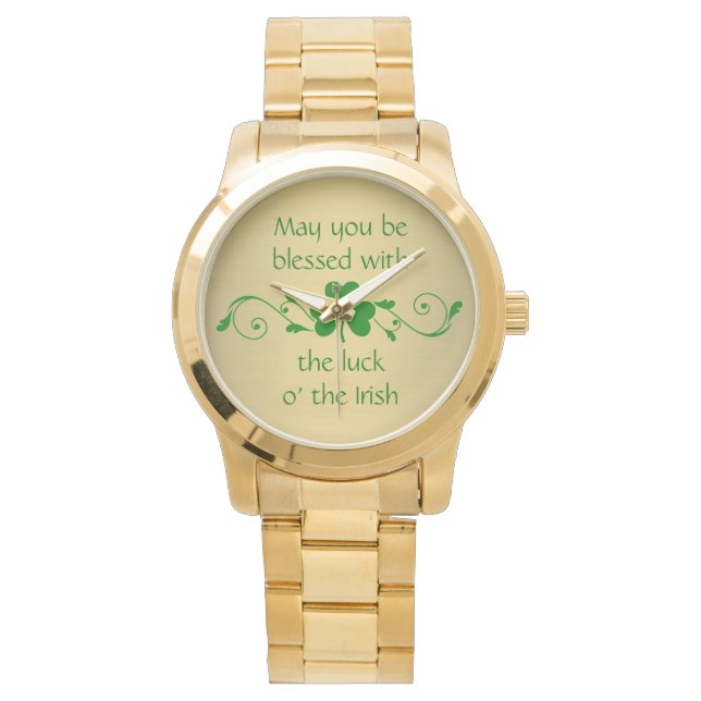 Shamrock Garland Horloge (Voorkant)