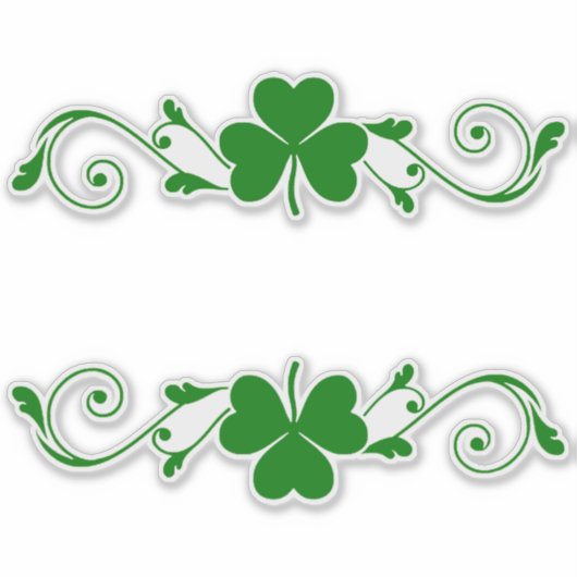 Shamrock Garlands Sticker (Voorkant)