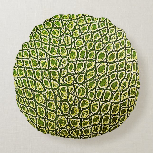 SHAMROCK GATOR ROUND PILLOW ROND KUSSEN (Voorkant)