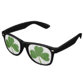 Shamrock (geen 4 blad klaver) retro zonnebril (Gekanteld)
