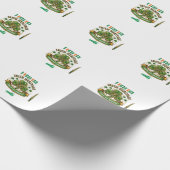 Shamrock Geluksviering Logo ontwerp Cadeaupapier (Hoek)