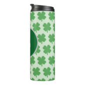 Shamrock gepersonaliseerde naam Monogram groene Lo Thermosbeker (Geroteerd rechts)