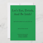 Shamrock gesp Petten pijp Shillelagh Kaart (Achterkant)