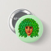Shamrock Girl Ronde Button 5,7 Cm (Voorkant /achterkant)