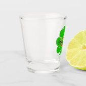 Shamrock Glas, Iers Lucky Clover, monogram Shot Glas (Links)