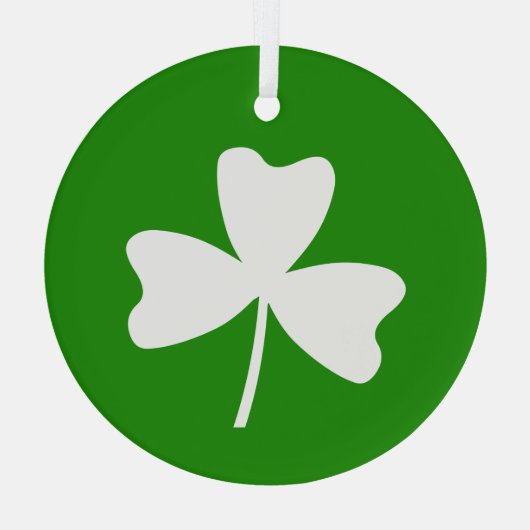 Shamrock Glas Ornament (Achterkant)