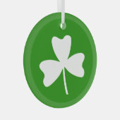 Shamrock Glas Ornament (Voorkant Rechts)