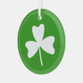 Shamrock Glas Ornament (Voorkant links)