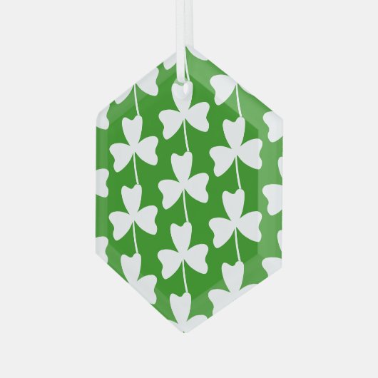 Shamrock Glas Ornament (Voorkant links)