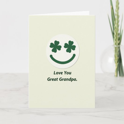Shamrock Glimlach Liefde Kaart (Voorkant)