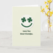 Shamrock Glimlach Liefde Kaart (Gele Bloem)