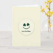 Shamrock Glimlach Liefde Moeder Kaart (Gele Bloem)
