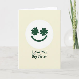 Shamrock Glimlach Zusterkaart Kaart