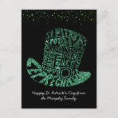 Shamrock Glitter Leprechaun | St. Patrick's Day Briefkaart (Voorkant)