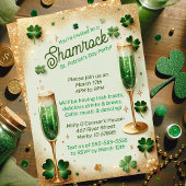 Shamrock Glitter St Patrick's Day Party Fest Kaart