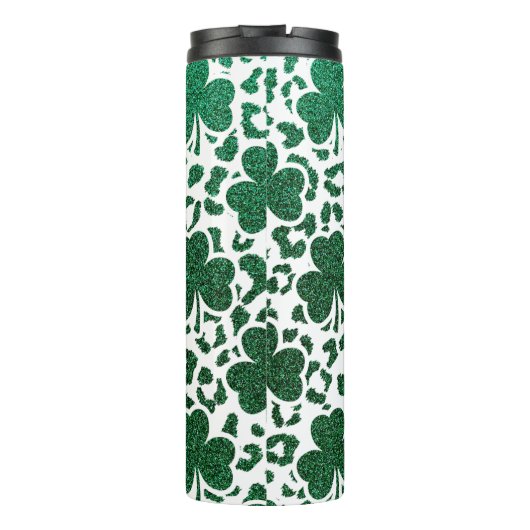 Shamrock Glitter Thermosbeker (Achterkant)