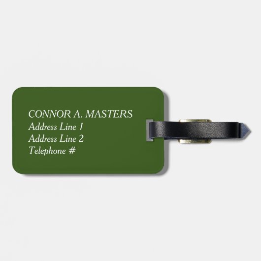 Shamrock Glow Monogram Bagagelabel (Achterkant horizontaal)