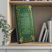 Shamrock Gold Irish Blessings for Wedding & Union Fotoplaat