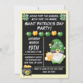 Shamrock Gold Saint Patrick's Day Party Invitation Kaart (Voorkant)