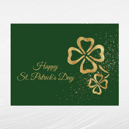 Shamrock Gold St Patricks Day Feestdagenkaart