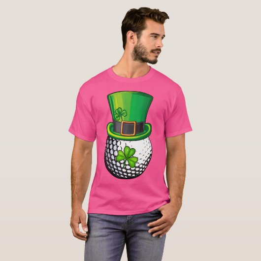 Shamrock Golf St Patricks Day Boy Mannen Ball Lepr T-shirt (Voorkant volledig)