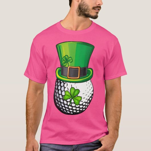 Shamrock Golf St Patricks Day Boy Mannen Ball Lepr T-shirt (Voorkant)