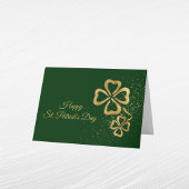 Shamrock Goud St. Patrick's Day Feestdagen Kaart