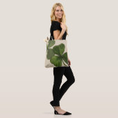 Shamrock Graphical Spring Green op Custom Cream Tote Bag (Op model)