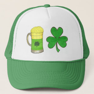 Shamrock Green Beer Mok Saint Patrick's Day Luck Trucker Pet