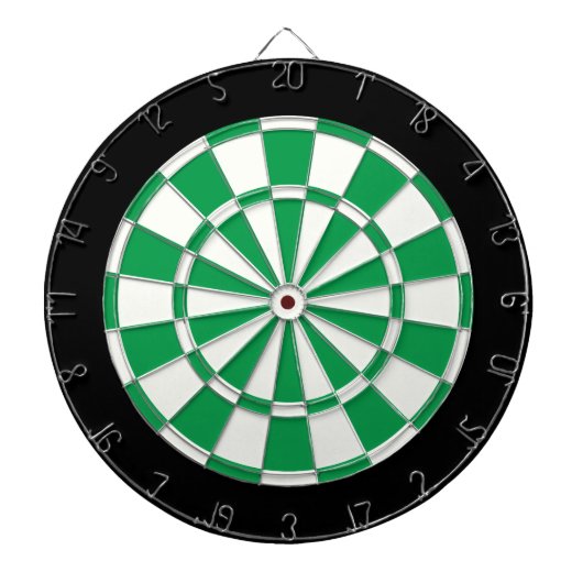 Shamrock Green Black en White Dartbord (Voorkant)