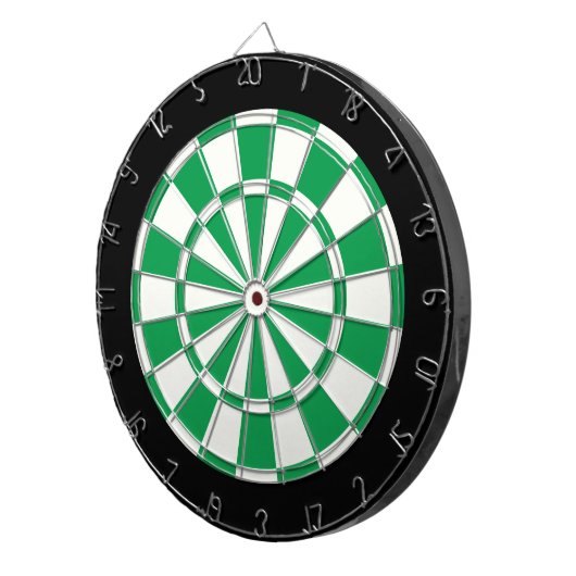 Shamrock Green Black en White Dartbord (Voorkant Rechts)