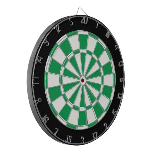 Shamrock Green Black en White Dartbord (Voorkant Links)