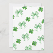 Shamrock Green Bow Lucky Charm 1st Birthday Kaart (Achterkant)