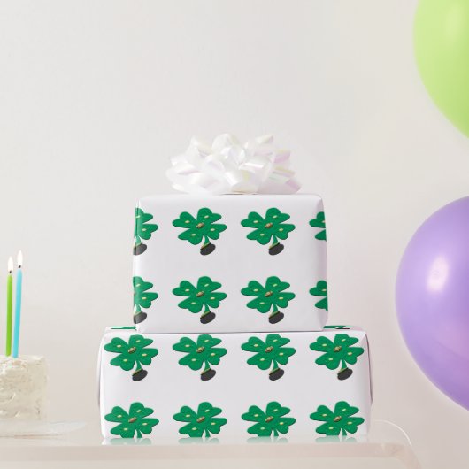Shamrock Green Clover Cadeaupapier (Feestgeschenken)
