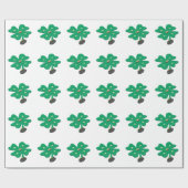 Shamrock Green Clover Cadeaupapier (Vlak)