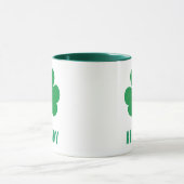 Shamrock Green Clover Ireland Aangepaste naam Mok (Midden)