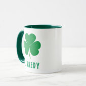 Shamrock Green Clover Ireland Aangepaste naam Mok (Voorkant links)