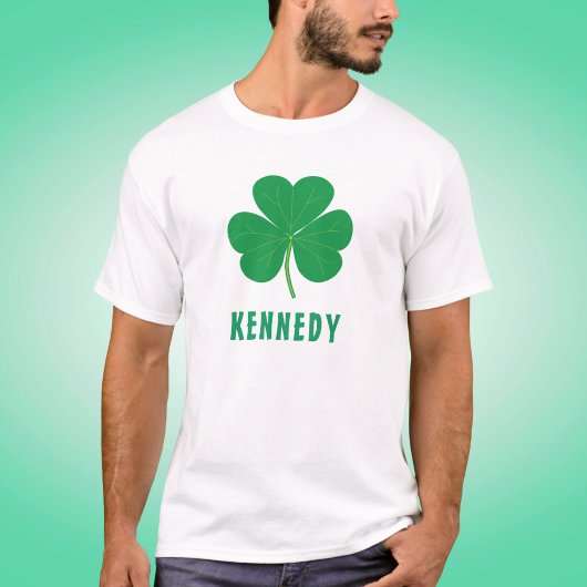 Shamrock Green Clover Ireland Aangepaste naam T-shirt