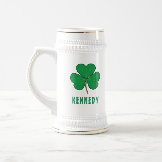Shamrock Green Clover Ireland Celtic Irish Name Bierpul (Links)