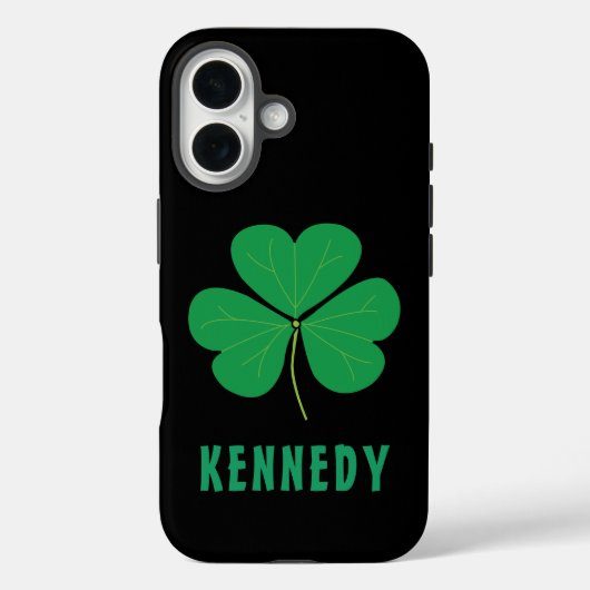 Shamrock Green Clover Ireland Celtic Irish Name Case-Mate iPhone Case (Achterkant)