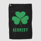 Shamrock Green Clover Ireland Celtic Irish Name Golfhanddoek (Voorkant)