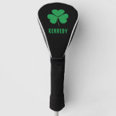 Shamrock Green Clover Ireland Celtic Irish Name Golfheadcover (Voorkant)