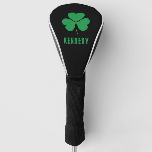 Shamrock Green Clover Ireland Celtic Irish Name Golfheadcover (Voorkant)