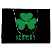 Shamrock Green Clover Ireland Celtic Irish Name Groot Cadeauzakje (Achterkant)