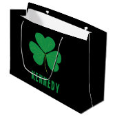 Shamrock Green Clover Ireland Celtic Irish Name Groot Cadeauzakje (Voorkant Gekanteld)