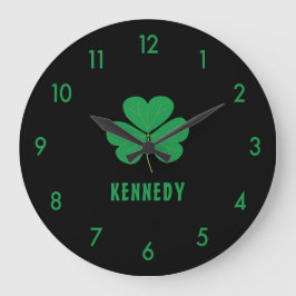 Shamrock Green Clover Ireland Celtic Irish Name Grote Klok