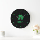 Shamrock Green Clover Ireland Celtic Irish Name Grote Klok (Huis)