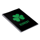 Shamrock Green Clover Ireland Celtic Irish Name Notitieboek (Rechterzijde)